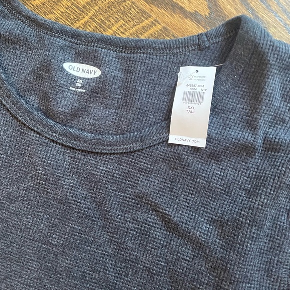 NWT Old Navy women’s long sleeve waffle knit shirt, size xxl-tall, grey - Picture 2 of 6